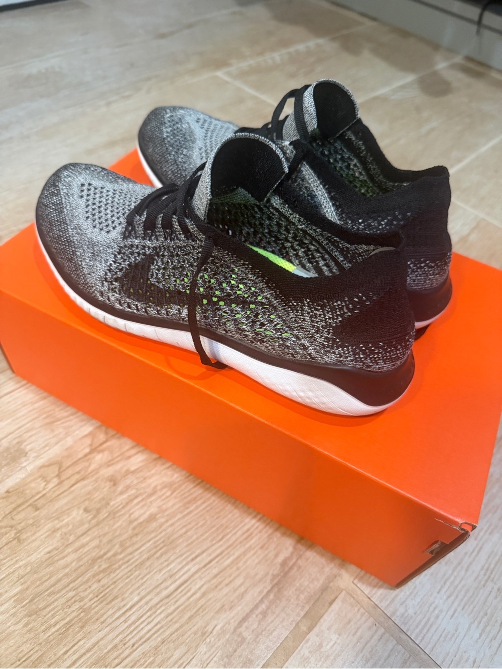 Nike Flyknit Running Shoes in Black, Gray